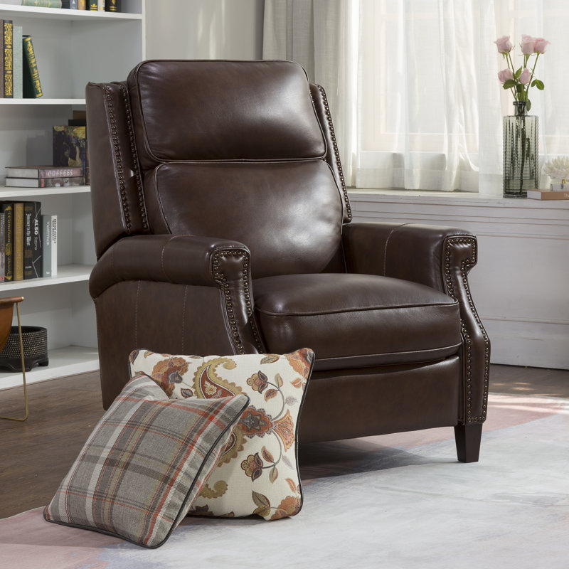 Canora Grey Donn Genuine Leather Power Wall Hugger Recliner Wayfair